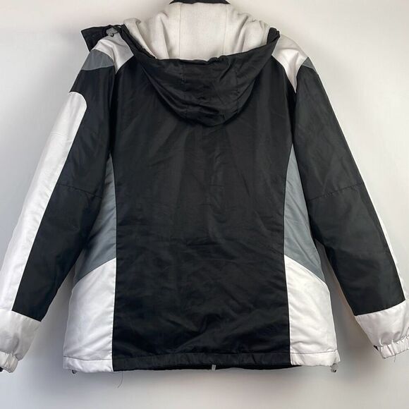 Athletic Works Womens Color Block Full Zip Hooded Jacket 3-way Parka  M(8/10) - Picture 12 of 13